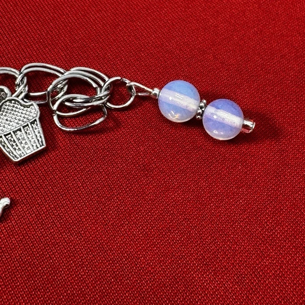 Teapot & Cupcake Charms With‎ Clear Beads